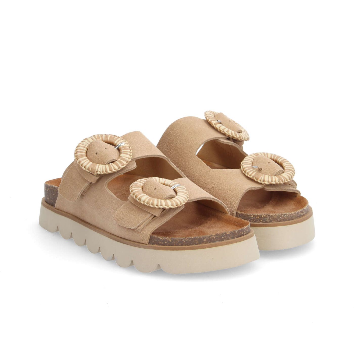 SANDY SLAP W - SUEDE - CAMEL